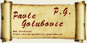 Pavle Golubović vizit kartica